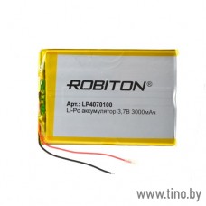 Аккумулятор 3.7V 3000mAh Li-pol LP4070100 Robiton