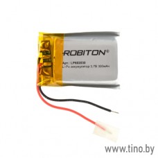 Защищенный li-pol аккумулятор 300mAh 3.7V Robiton LP602030