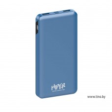 Мобильный внешний аккумулятор 10000 мАч Hiper MFX 10000 голубой