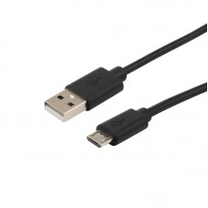 Кабель-переходник 1,8м, штекер micro USB - штекер USB A 2.0, черный Rexant