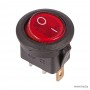 Выключатель клавишный круглый 250V 6А (3с) красный REXANT MIRS-101-8