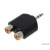 Переходник вилка Jack 3.5mm stereo - 2 RCA розетка
