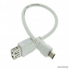 Адаптер microUSB вилка - USB 2 гнездо, Rexant белый