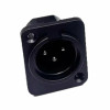 Разъем XLR панельный пластиковый, 3-pin (папа, на корпус)