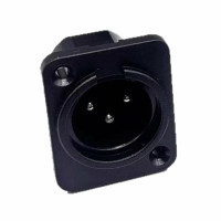 Разъем XLR панельный пластиковый, 3-pin (папа, на корпус)
