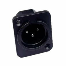 Разъем XLR панельный пластиковый, 3-pin (папа, на корпус)