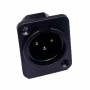 Разъем XLR панельный пластиковый, 3-pin (папа, на корпус)