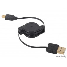 Переходник USB штекер - мини USB штекер (рулетка)