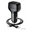Зарядное устройство в прикуриватель HOCO Z36 2USB 2.1A черное