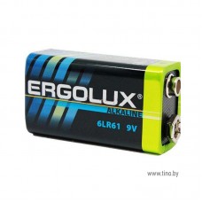 Батарейка 9V (крона) 6LR61 щелочная Ergolux