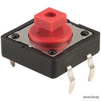 Кнопка тактовая DTS-24R-V 12x12, H 7.3мм Diptronics