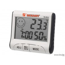 Термогигрометр комнатный с часами и будильником REXANT 70-0511
