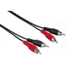 Удлинитель 2 RCA штекер - 2 RCA штекер, 1,5 м, черный Rexant