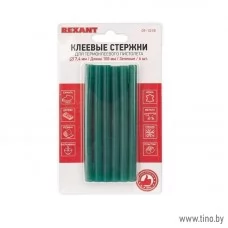 Клеевые стержни d=7,4 мм, L=100 мм, зеленые (упак. 6 шт.) REXANT