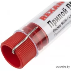 Припой без канифоли ПОС-90 REXANT, 10 г, Ø1.0 мм в колбе